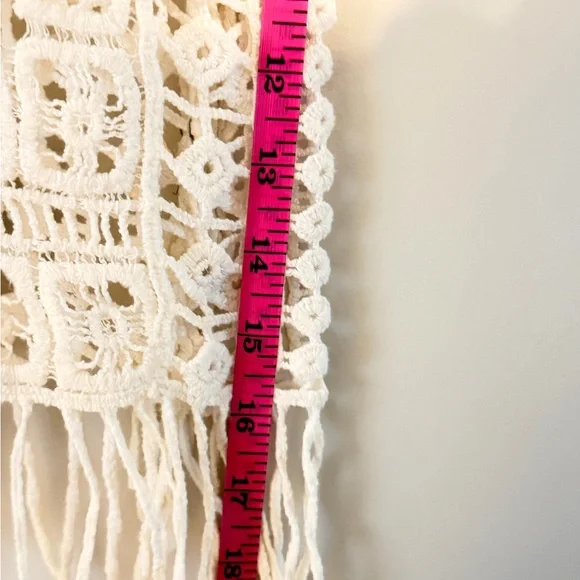 Lane Bryant Chic Ivory Crochet Blouse Size 14/16 - Picture 9 of 10